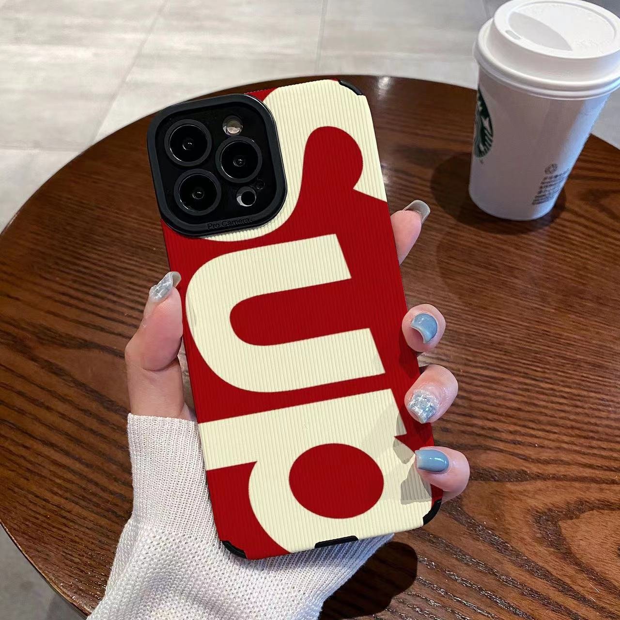 New Red base SUP Phone Case For iPhone 14 15 Pro Max 13 12 7 8 15 Plus trending Feather Soft TPU For iPhone 14