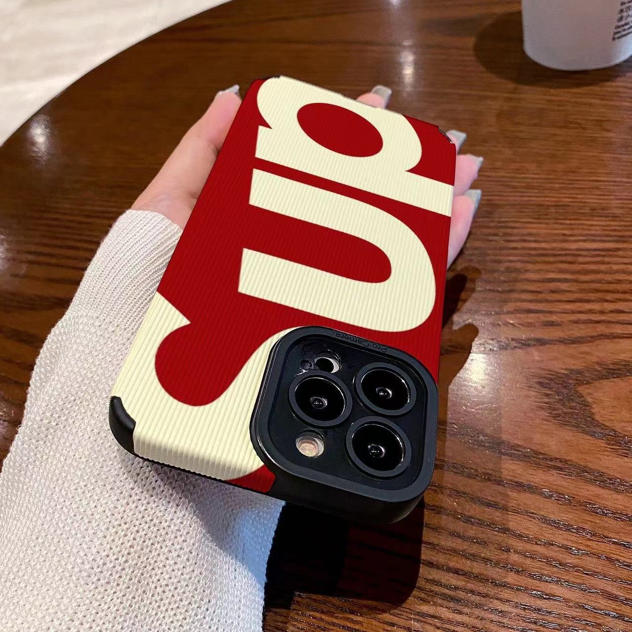New Red base SUP Phone Case For iPhone 14 15 Pro Max 13 12 7 8 15 Plus trending Feather Soft TPU For iPhone 14
