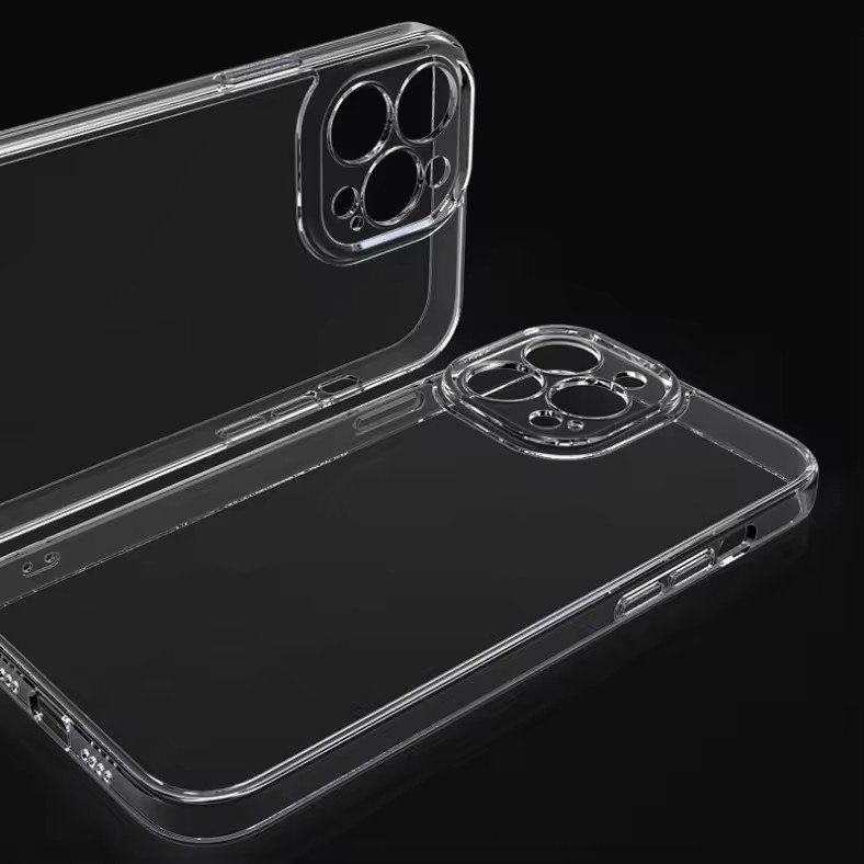 New Arrivals High Transparent Clear Shock Soft TPU 1.5mm Hard PC Cell Phone Case For Phone 15 14 13 16 Pro Max Back Cover