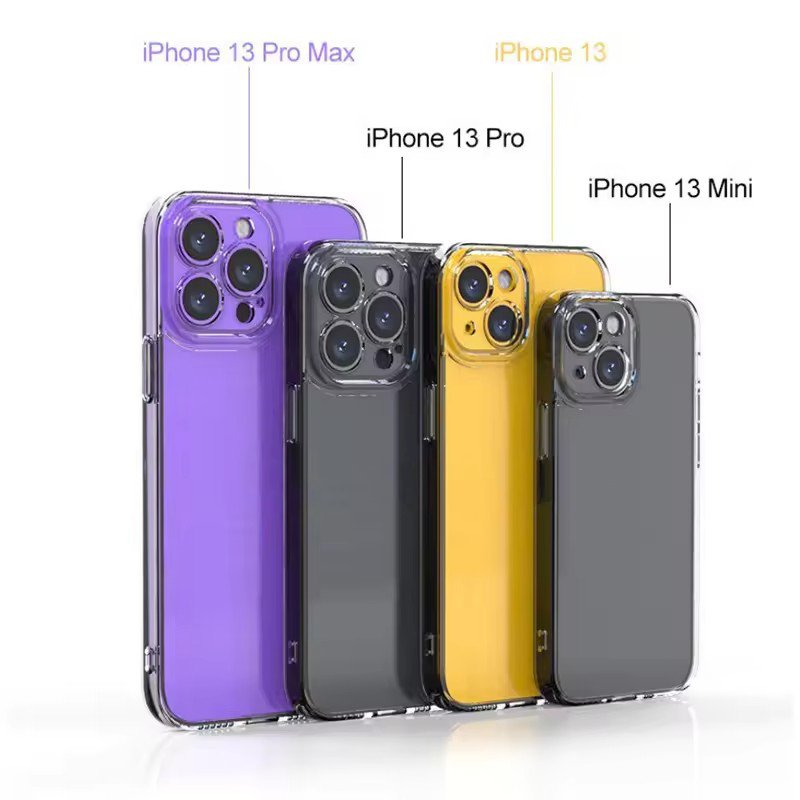 New Arrivals High Transparent Clear Shock Soft TPU 1.5mm Hard PC Cell Phone Case For Phone 15 14 13 16 Pro Max Back Cover