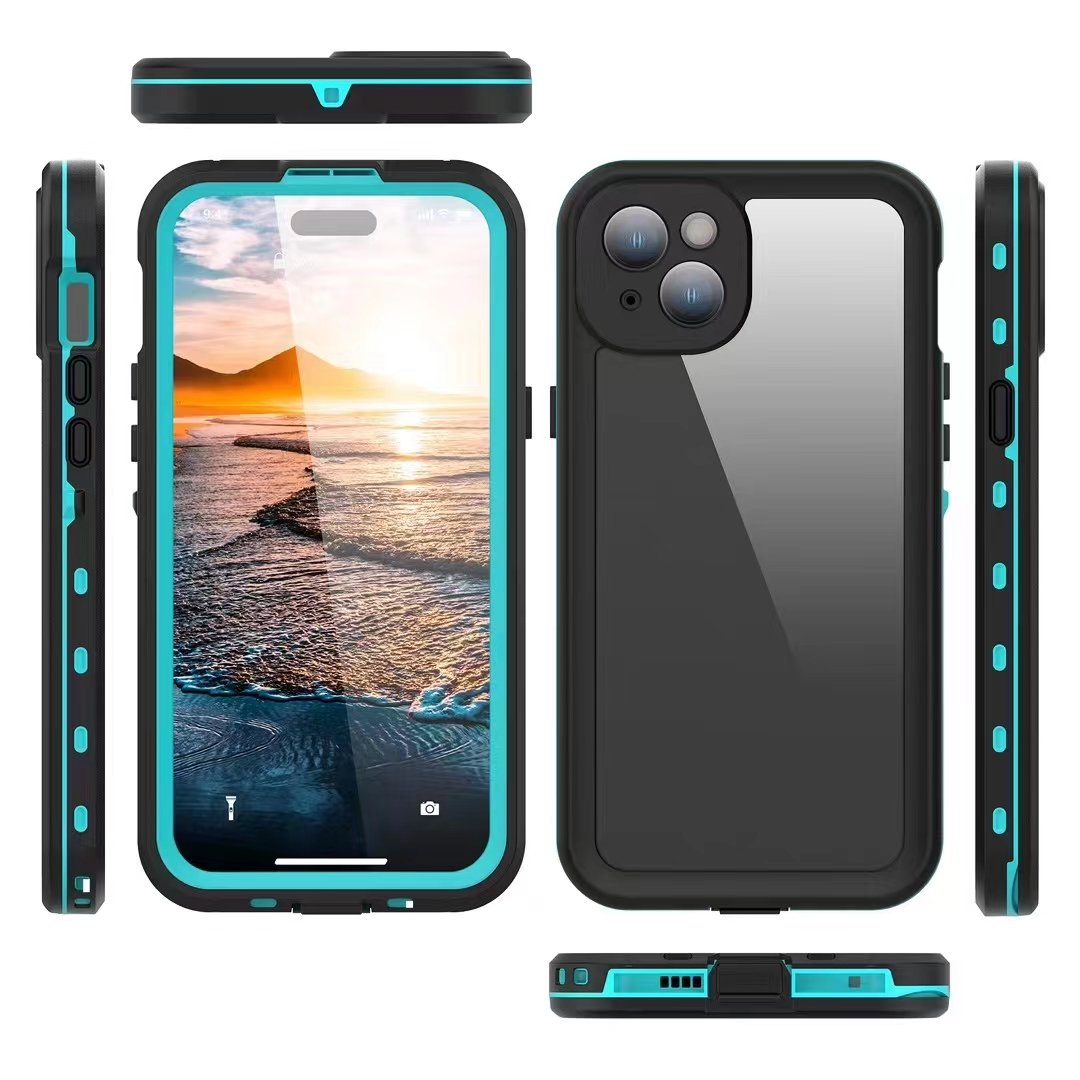 360 Full Body IP68 Underwater Dustproof Shockproof Cover For iPhone 15 Plus Pro Max Waterproof Mobile Phone Case Bag Pouch