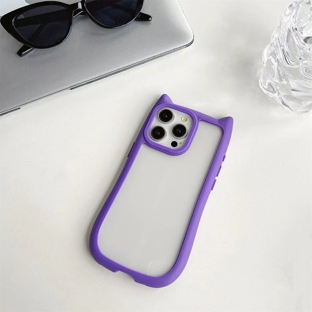 Cute Cat Transparent Mobile Phone Case for iPhone X XR 11 12 13 14 15 15pro 15 PM Clear Cat Cases