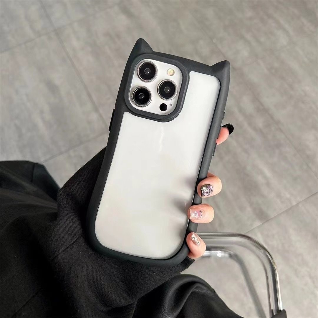 Cute Cat Transparent Mobile Phone Case for iPhone X XR 11 12 13 14 15 15pro 15 PM Clear Cat Cases