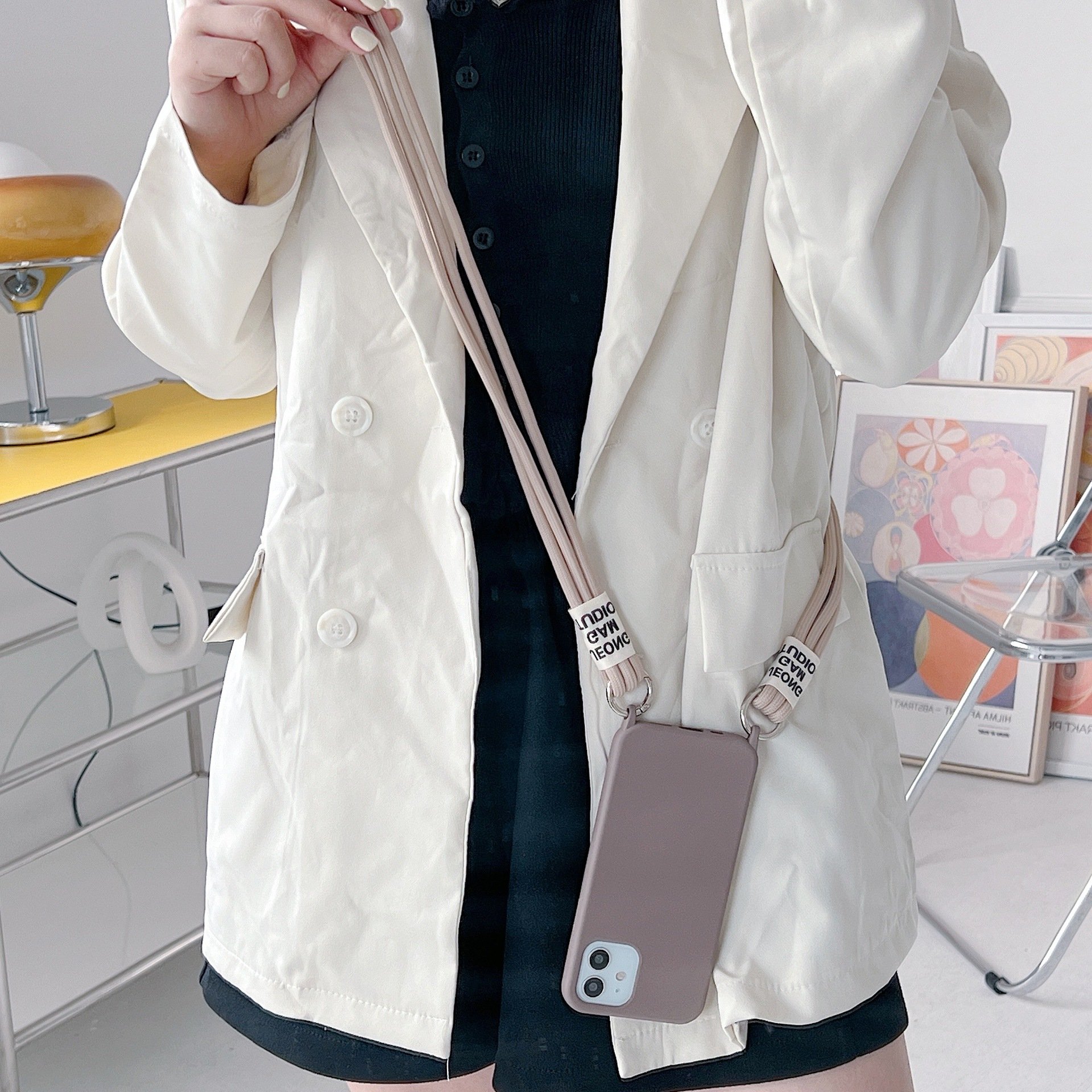 New Arrival Detachable Crossbody Strap Necklace Mobile Phone Case For iPhone 15 14 13 12 11