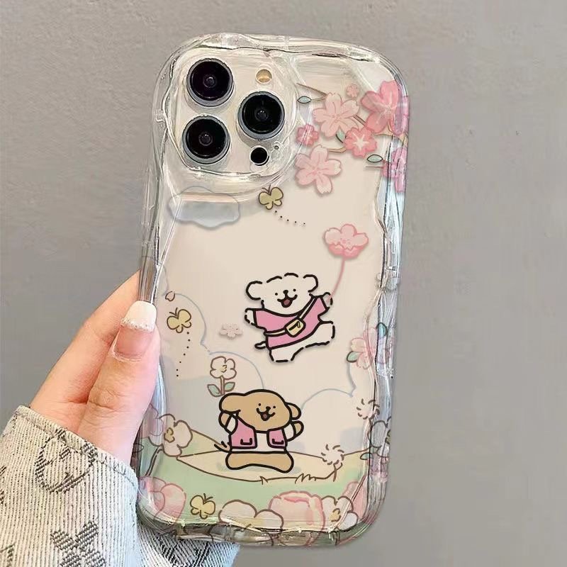 Soft Case Cartoon Case Happy Dog Creative for Iphone 11, 12, XS for Iphone 13 Pro, 14, 15, 15 Pro Max, Mobile Phone Cases CN;GUA