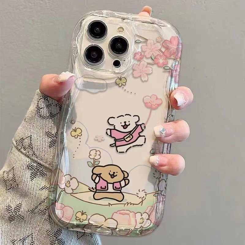 Soft Case Cartoon Case Happy Dog Creative for Iphone 11, 12, XS for Iphone 13 Pro, 14, 15, 15 Pro Max, Mobile Phone Cases CN;GUA
