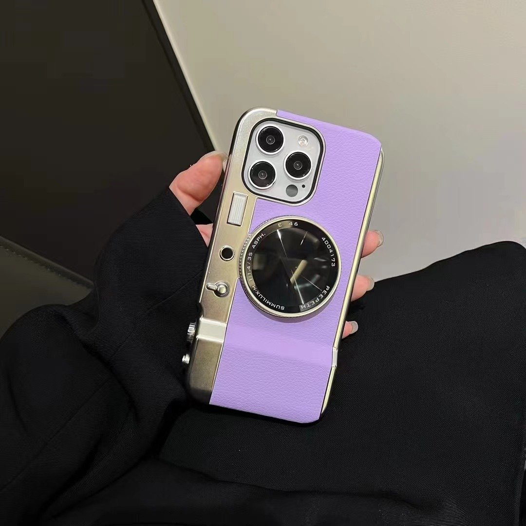 New Design Bluetooth Professional Camera Magn etic Mobile Phone Case Makeup Mirror Leather Phone Case For Iphone16 15 14 13 12