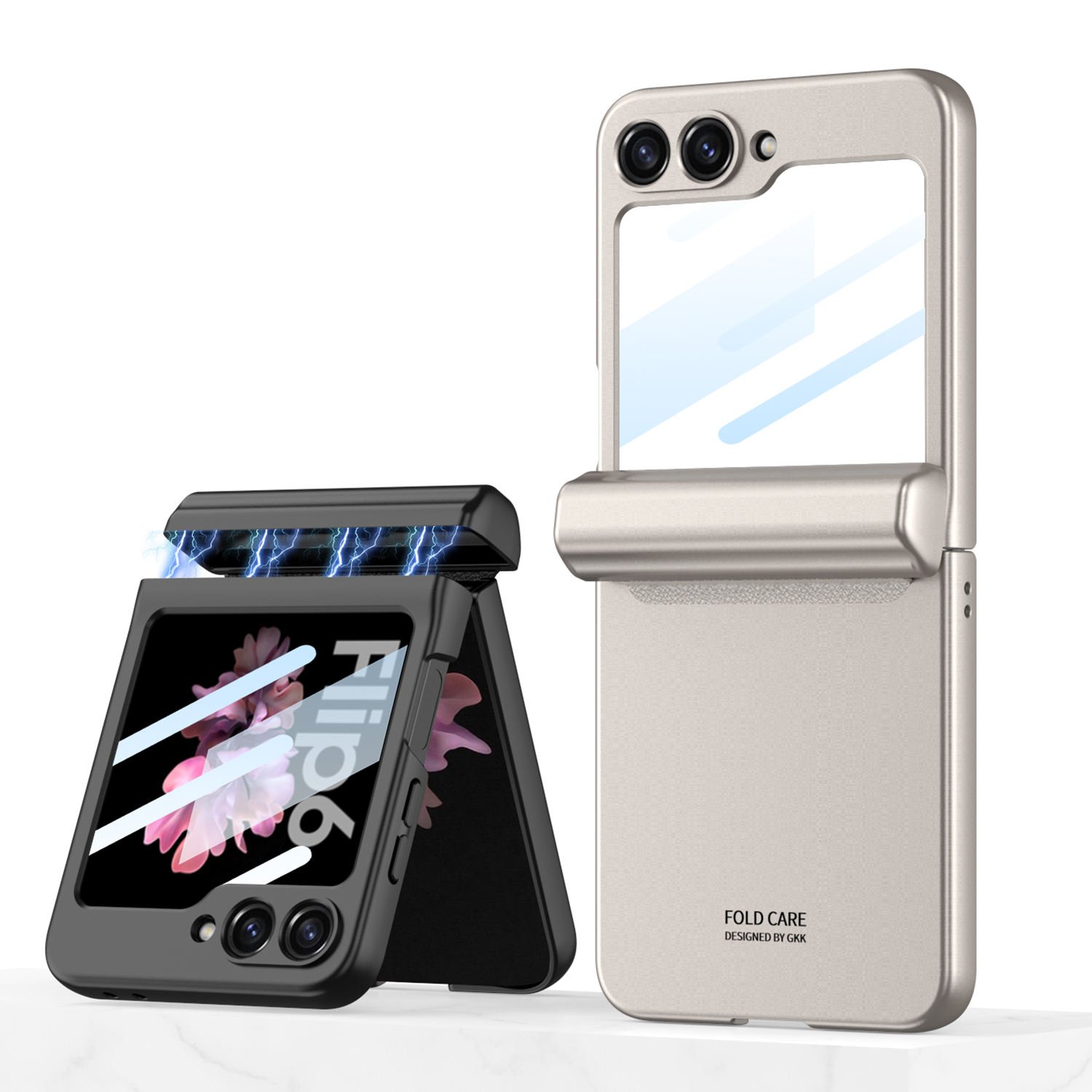 For Samsung Galaxy Z flip 5 z flip 6 mobile phones case Magnetic Folding hinge all-inclusive skin-feeling PC with pen box