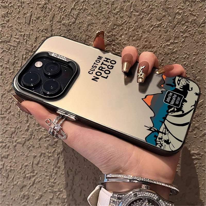ROAD Mountain Phone Case for iPhone 15 14 13 Pro 12 11 Pro Xs X XR Max 8 7 SE Aurora Hard TPU + PC Cases Back Cover