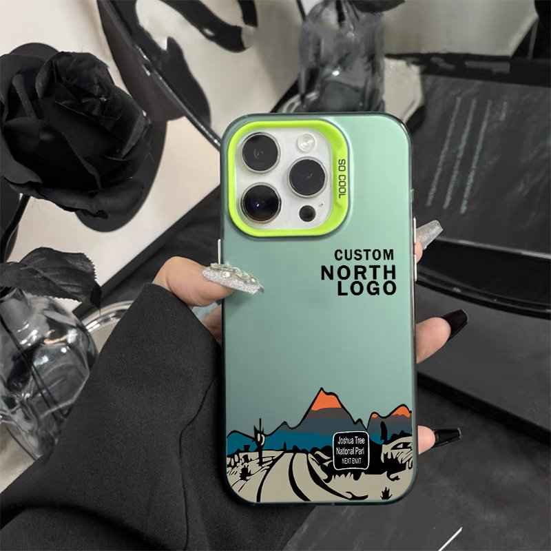 ROAD Mountain Phone Case for iPhone 15 14 13 Pro 12 11 Pro Xs X XR Max 8 7 SE Aurora Hard TPU + PC Cases Back Cover
