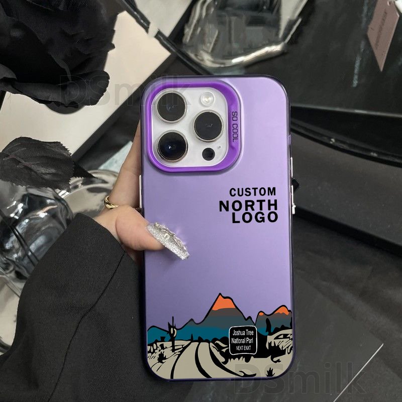 ROAD Mountain Phone Case for iPhone 15 14 13 Pro 12 11 Pro Xs X XR Max 8 7 SE Aurora Hard TPU + PC Cases Back Cover