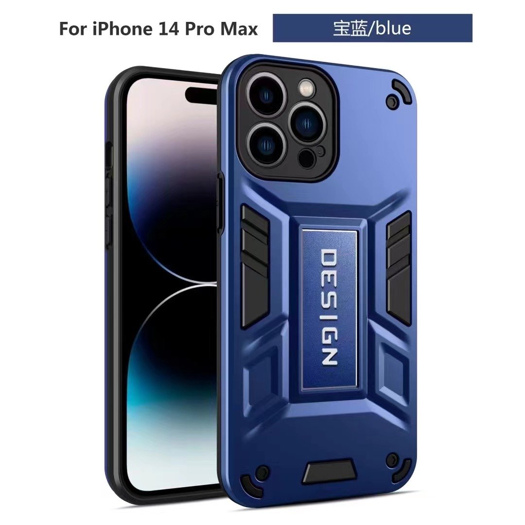 2023 New Case PC + TPU Mobile Phone Case for iPhone 2in1 Hard Cover Shockproof Case for MI, Huawei and Different Mobile Phones