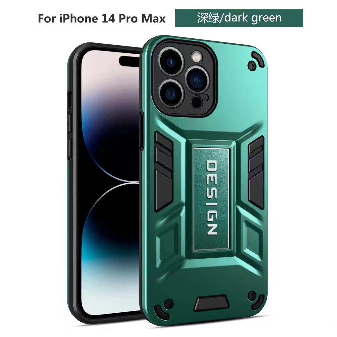 2023 New Case PC + TPU Mobile Phone Case for iPhone 2in1 Hard Cover Shockproof Case for MI, Huawei and Different Mobile Phones