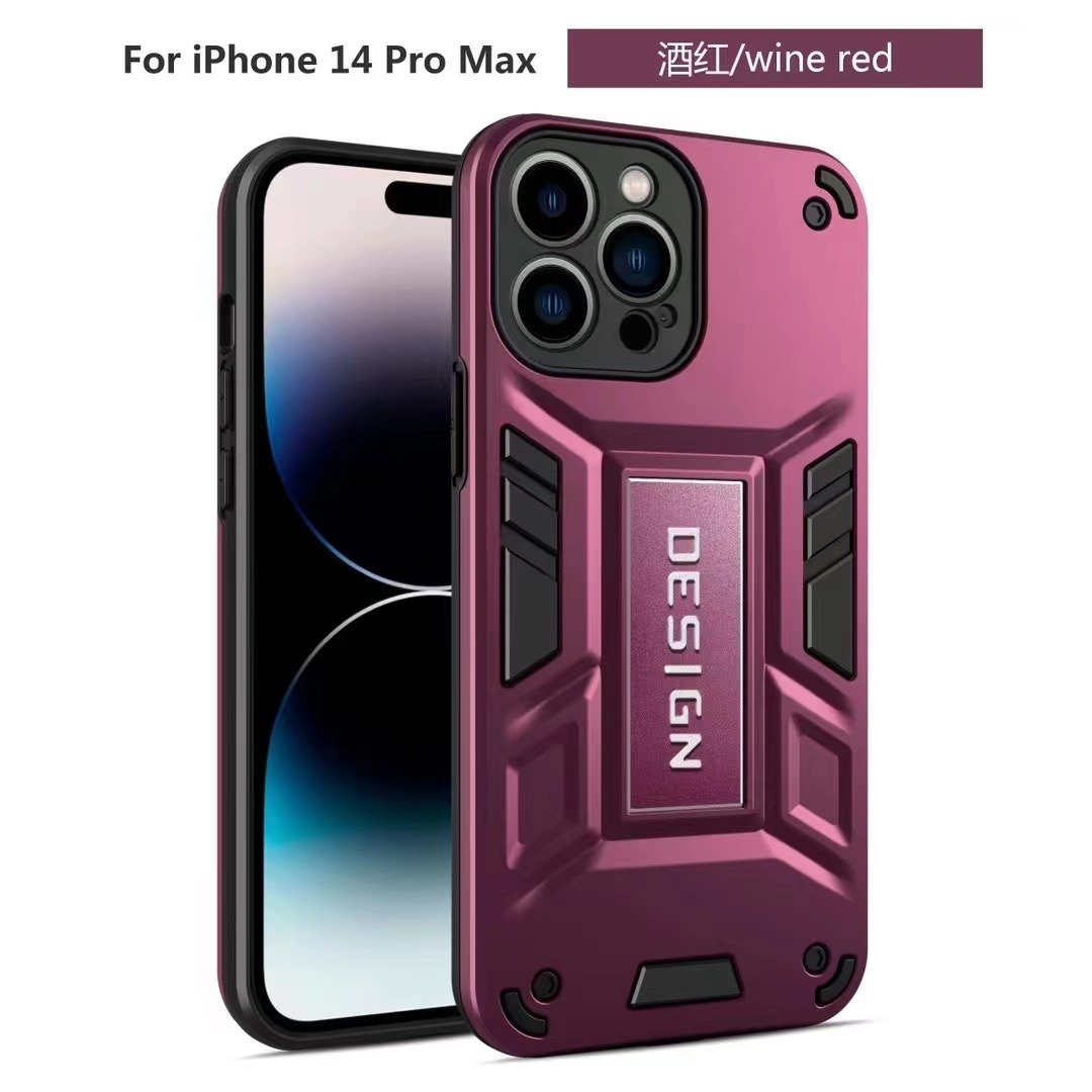 2023 New Case PC + TPU Mobile Phone Case for iPhone 2in1 Hard Cover Shockproof Case for MI, Huawei and Different Mobile Phones
