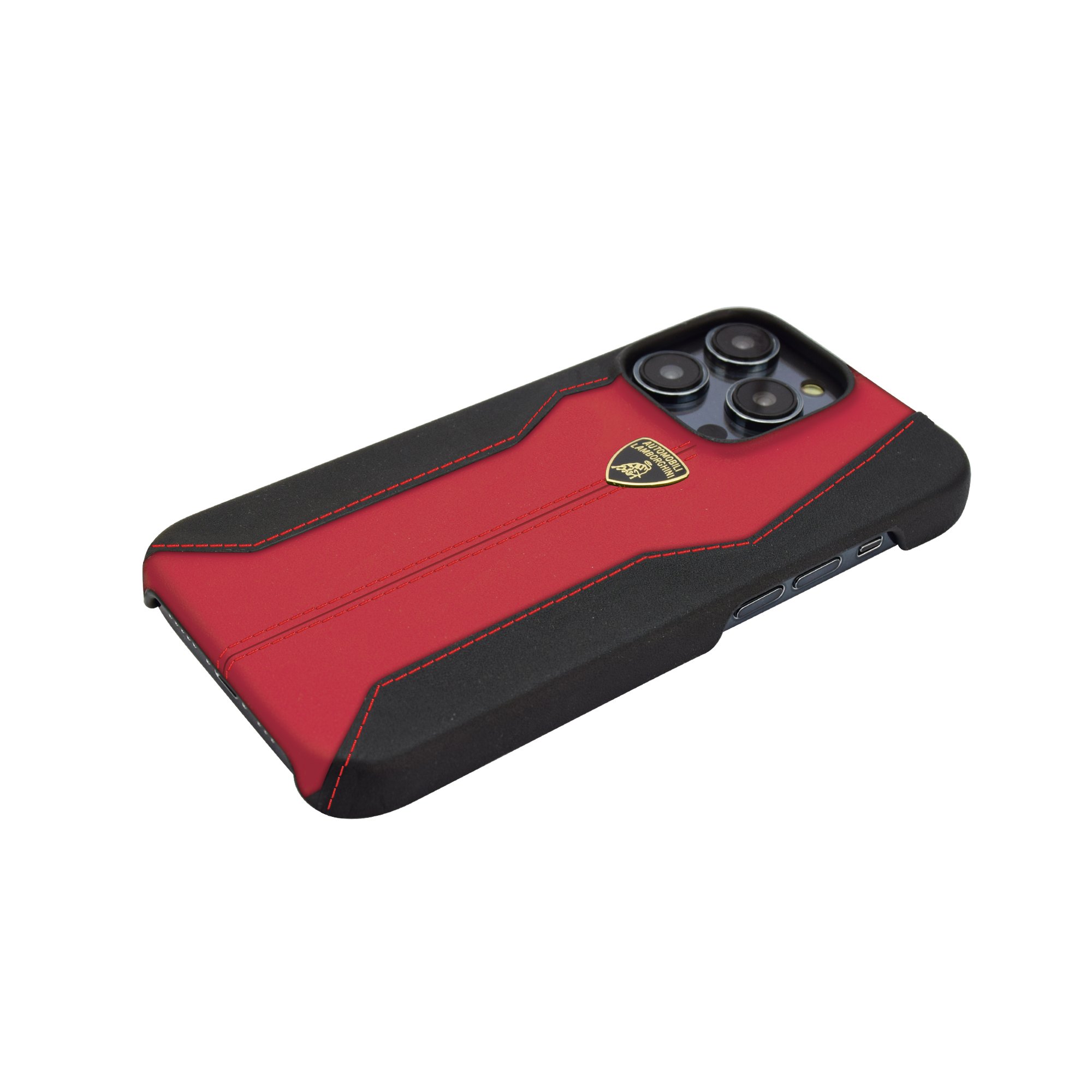 Official licensed Lamborghini Huracan D1 red leather case iphone case mobile phone case protective cover for iPhone 14 Pro