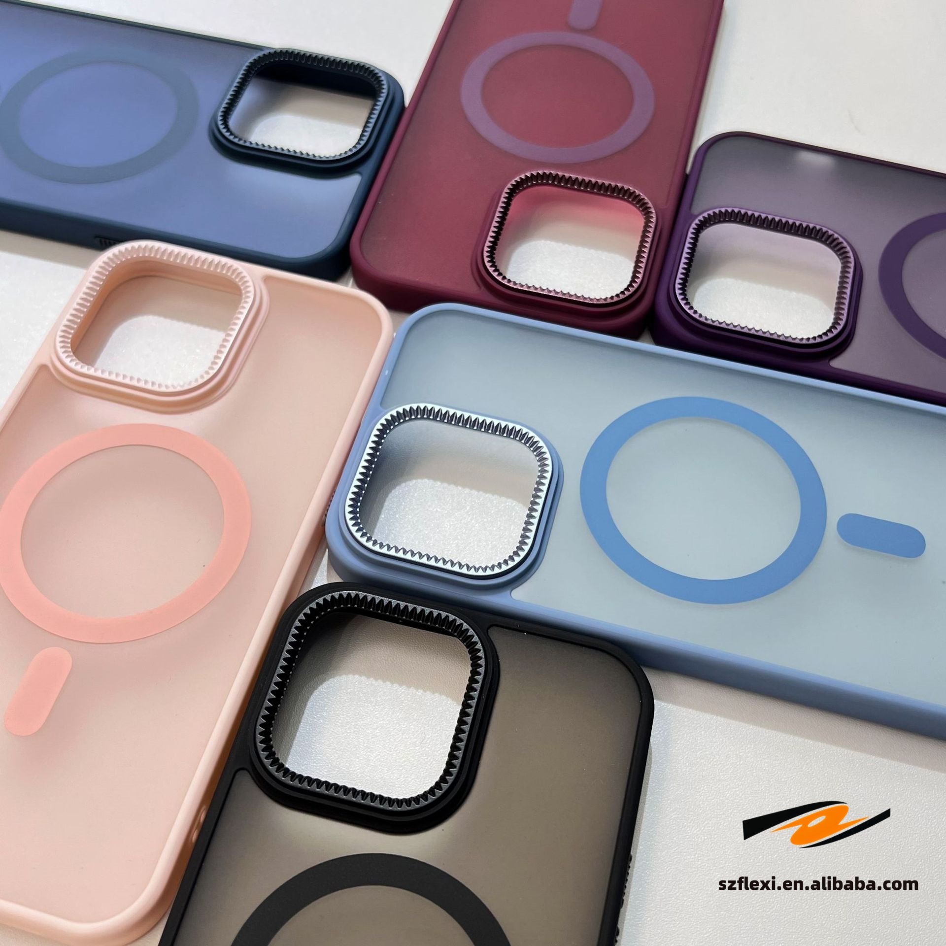 Acrylic TPU Hot Selling Gradient grid star Phone Case For 15 14 13 12 11 pro max Wireless Charging Magnetic Phone Cover