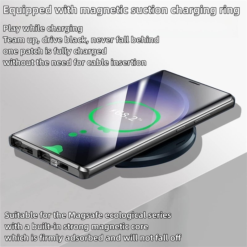 HD Screen Tempered Glass Full Protection Cover For Samsung S22 Ultra S23 Fe S24 Plus Aluminum Alloy Frame Anti fall Phone Case