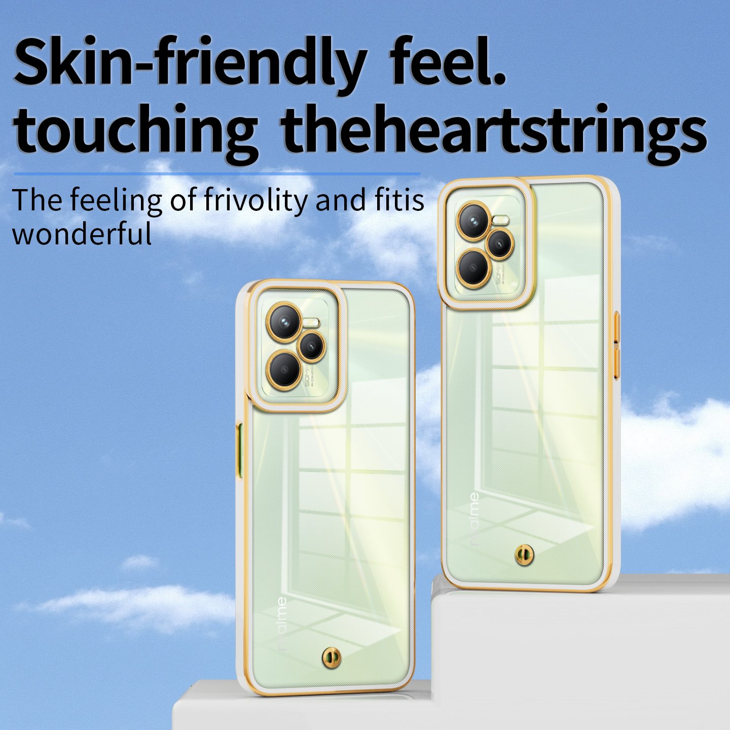 Fashion luxury ShockProof Mobile Phone Cases Electroplating TPU Back Cover for Realme c35 c21y c20 realme5 x7 max 5g
