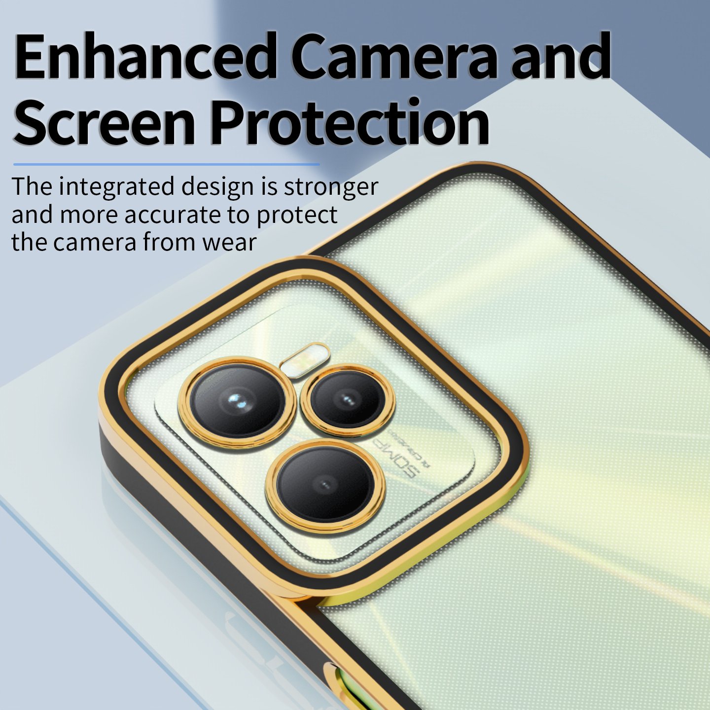 Fashion luxury ShockProof Mobile Phone Cases Electroplating TPU Back Cover for Realme c35 c21y c20 realme5 x7 max 5g