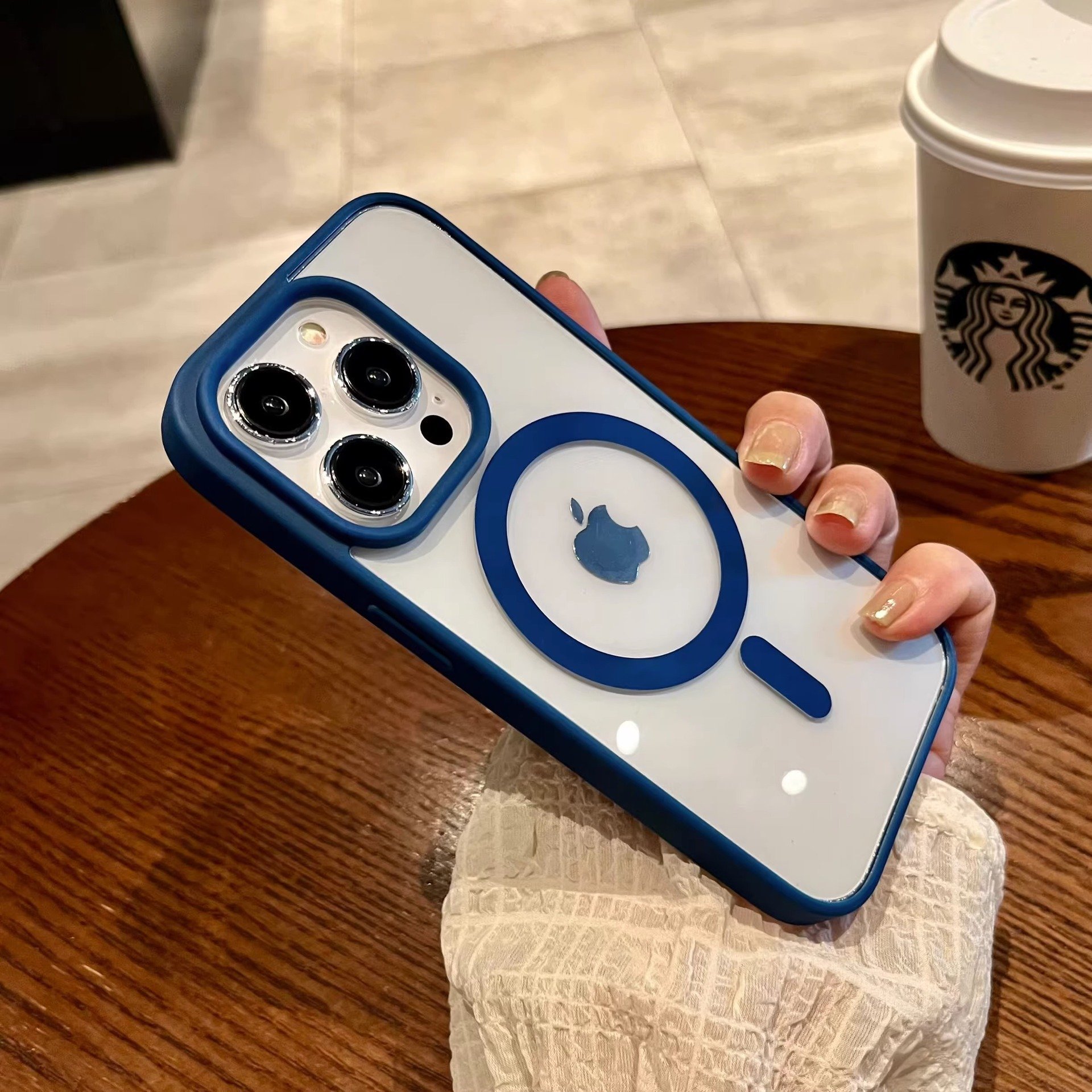 New Mobile Phone Cases for iPhone 16PROMAX 15 14p Lens Protective Cover Acrylic Skin Feel Macaron Magnetic Phone Accessories