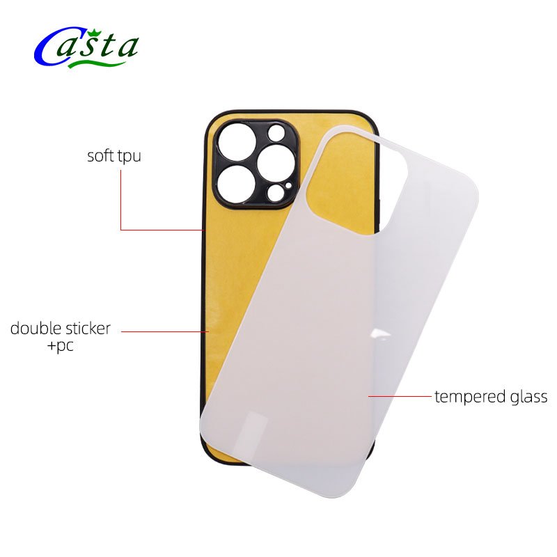 Manufacture Custom Blank Mobile Case Tempered Glass Sublimation Cell Phone Cases For iPhone 14 Pro Mobile Phone Cases