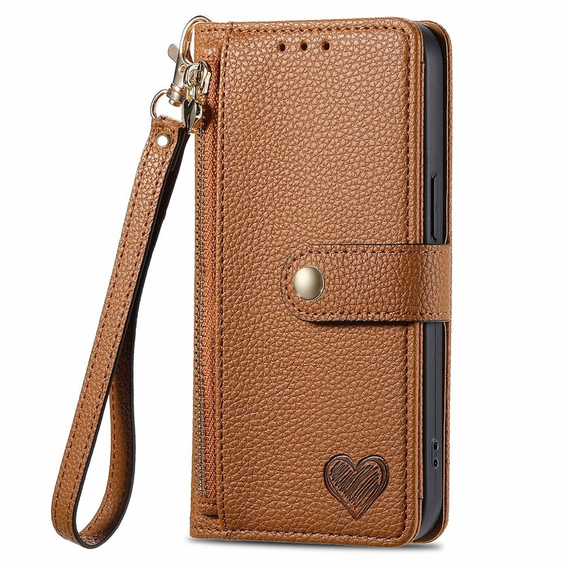 Lychee skin wallet case for One Plus Nord CE4, For Nothing Phone 2A Credit card Pouch case with Rope