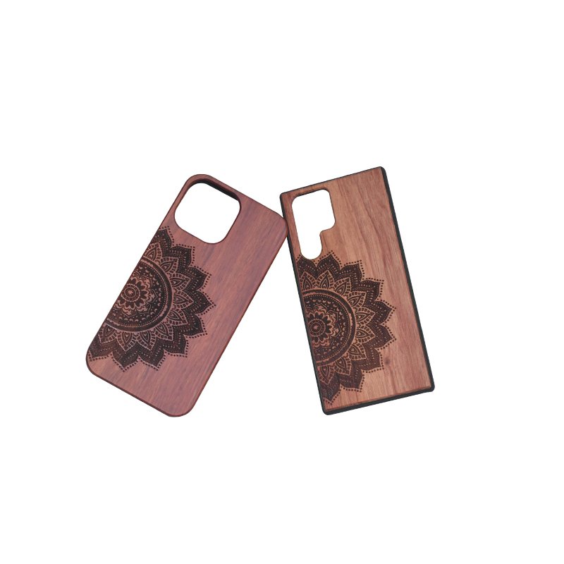 Creative laser engraving Wooden Bamboo Phone Case For Iphone 11 12 13 pro max 14 plus 15 Mobile Phone Cases