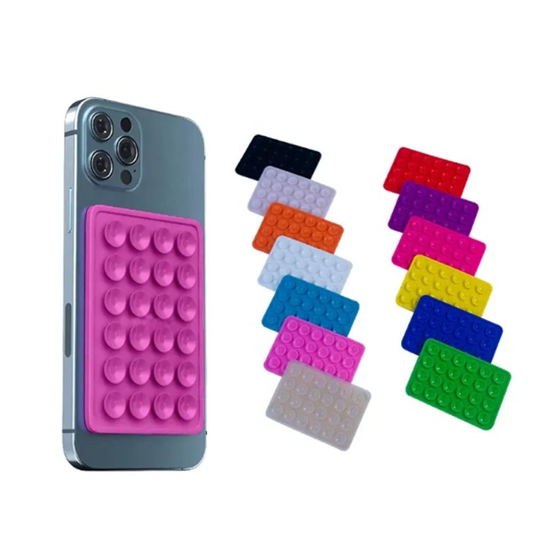 Thicker Silicone Custom Sticky Grip Suction Cup Adhesive Mount Stand Hand Free Phone Case Holder for Mirror Windows