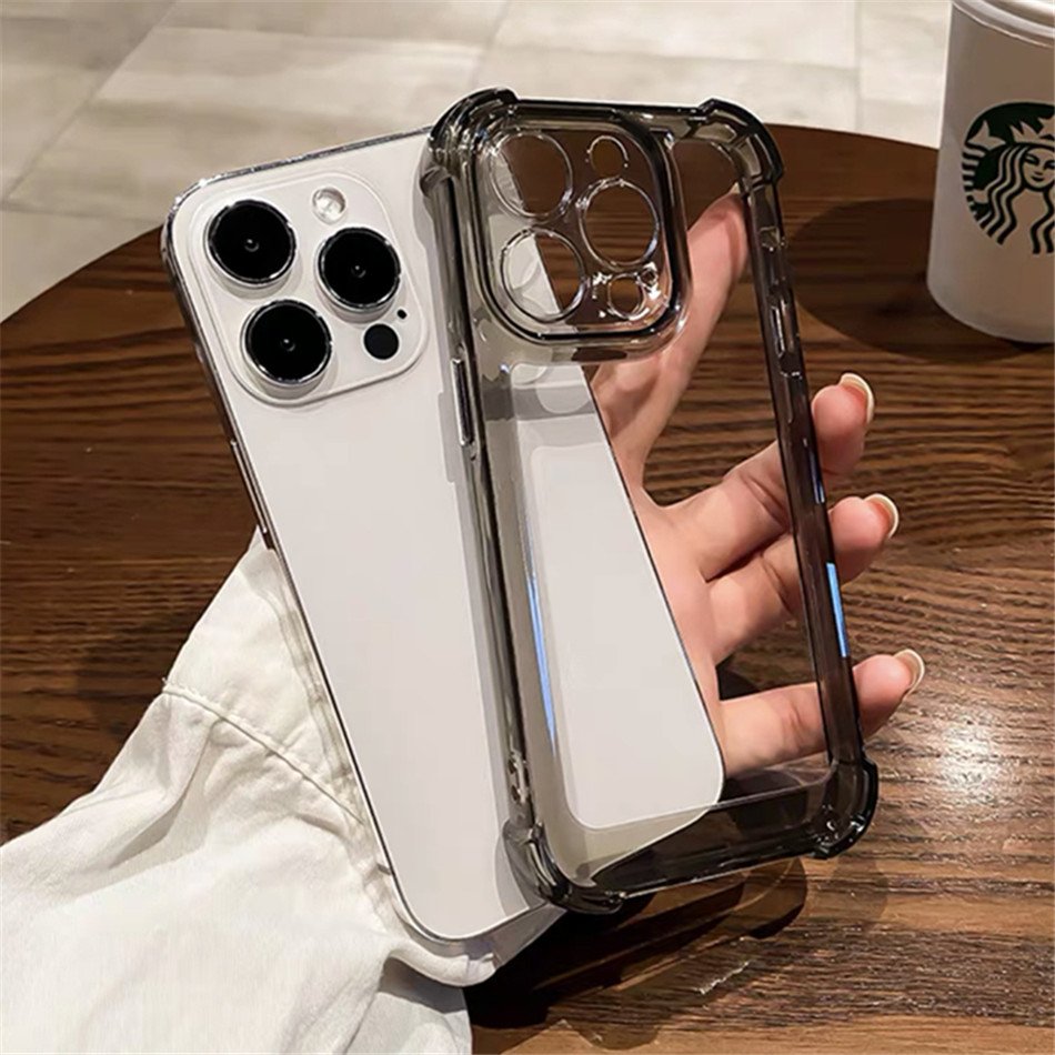 Luxury Carcasa Shockproof Clear Phone Case for IPhone 14 13 12 11 Pro Max XR XS 7 8 Plus Silicone Bumper Transparent Hard Cover