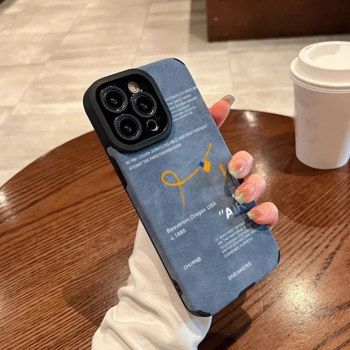 Street Fashion OEM Print Design Suede Leather Mobile Phone Case For iPhone 16 pro max 15 14 plus 13 12 11 Soft TPU Back Cover