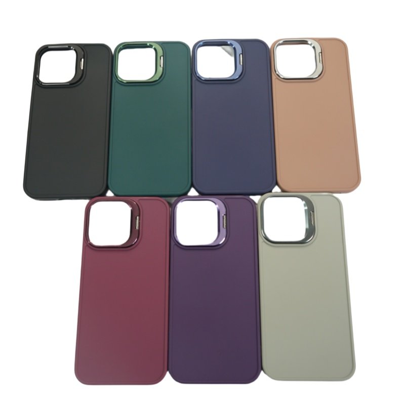Luxury PC Cell Phone Cases for iPhone 16 15 14 13 12 Pro Max Plus Waterproof and Shockproof With Camera Frame Stand