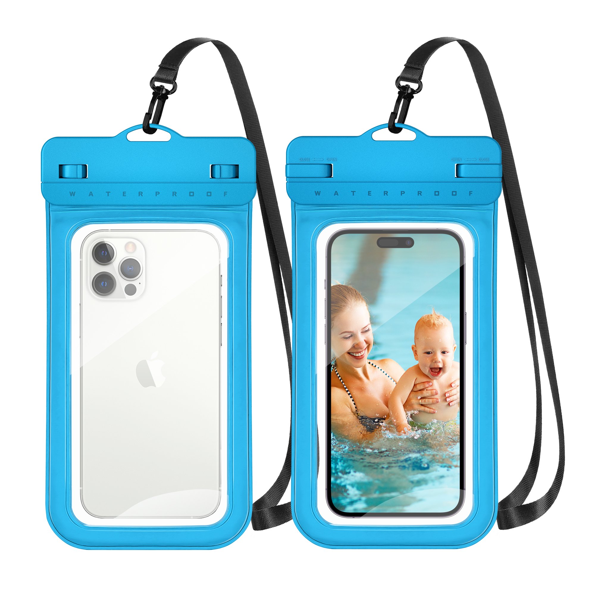 Wedtserha Wholesale 8.2 inches PVC Universal Size Underwater IPX8 Water proof Pouch Case Waterproof Phone Bag for Mobile Phone
