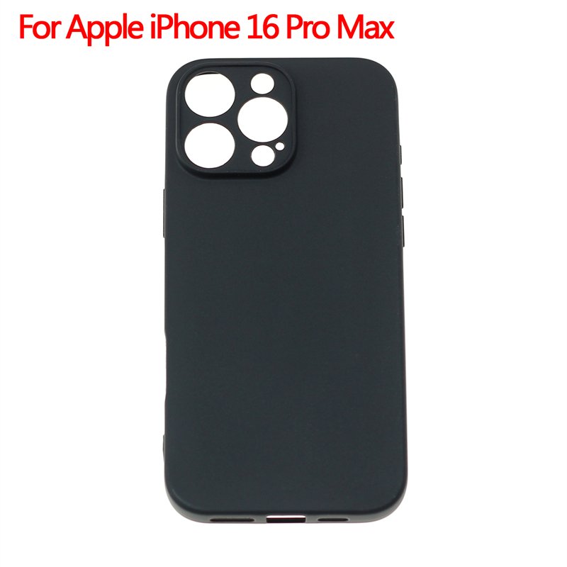 Manufacturer Wholesale Matte TPU Cases Soft Frosted Back Cover Silicone Mobile Phone Case For Apple iPhone 16 Pro Max Black