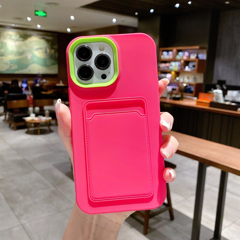 Top Selling Colorful Soft TPU Protective Mobile Phone Cases with Card Slot for iPhone 15 Pro Max