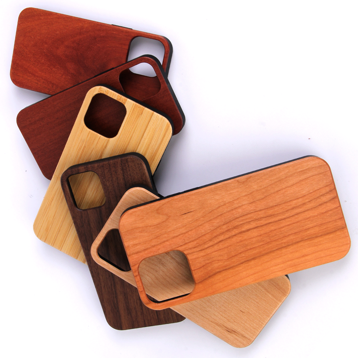 Customize Engraved Wood Phone Case for iPhone 15 Pro Max Mobile Phone Case for iPhone 14
