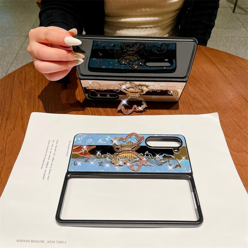 For Samsung Z fold 6 New Design Bling Cute Diamond Butterfly Cell Phone Mobile Phone Case For Samsung Z fold 3 4 5