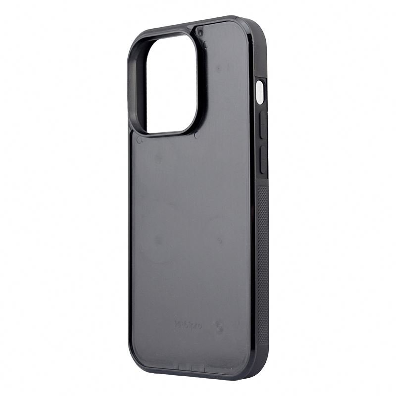 Hybrid Groove Blank TPU PC sublimation Phone Case for i14 Outer groove and Inner groove case for i14 pro max .