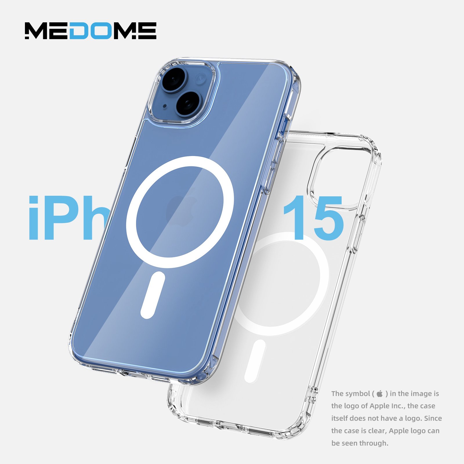 Medome For iPhone 15 Case Hybrid TPU PC Magnetic Mobile Phone Case For iPhone 15 Pro Max Cover For iPhone 16 11 12 13 14 Pro Max