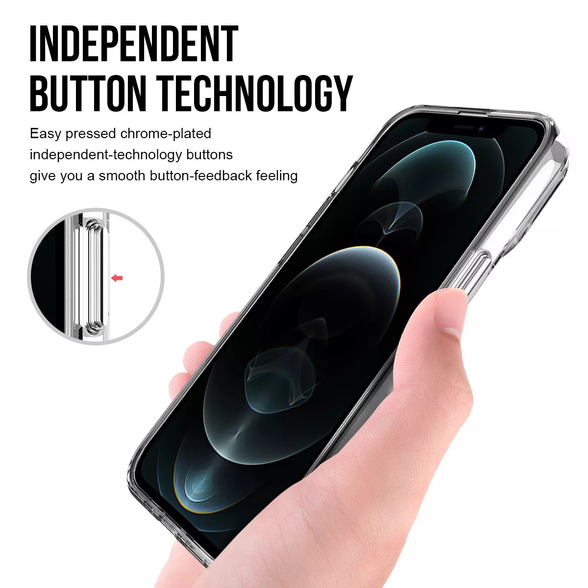 Luxury Clear Space Case For iPhone 11 12 13 Pro Max XR X XS MAX IP11 11Pro 12Pro 13Pro High Hardness Acrylic Crystal Phone Case
