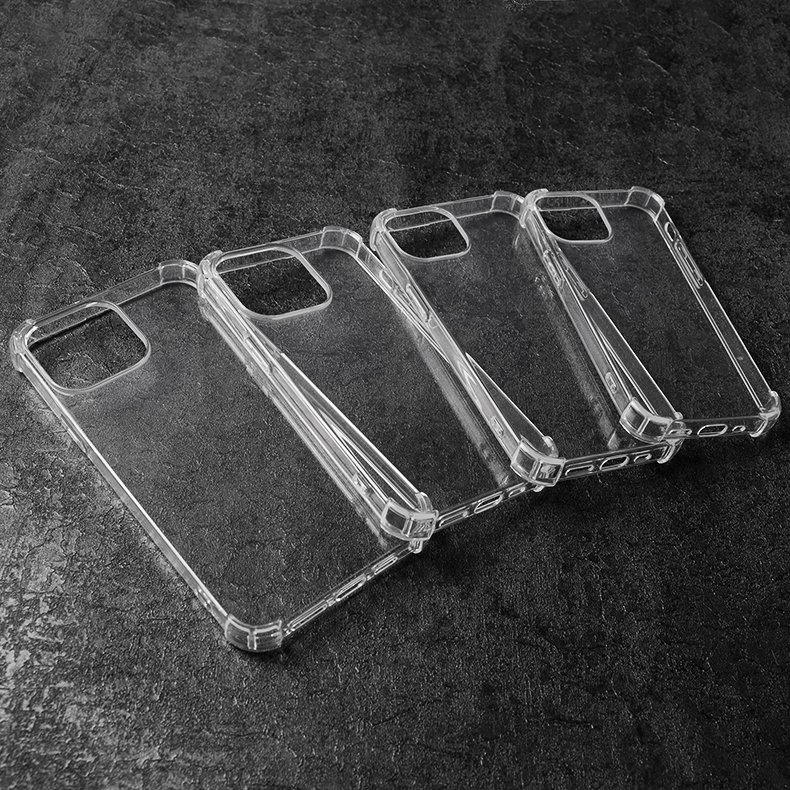 Transparent TPU Phone Case for iPhone 13 Pro Max 14 Pro Max Shockproof Silicone Clear Cover Case for iPhone 16 Case