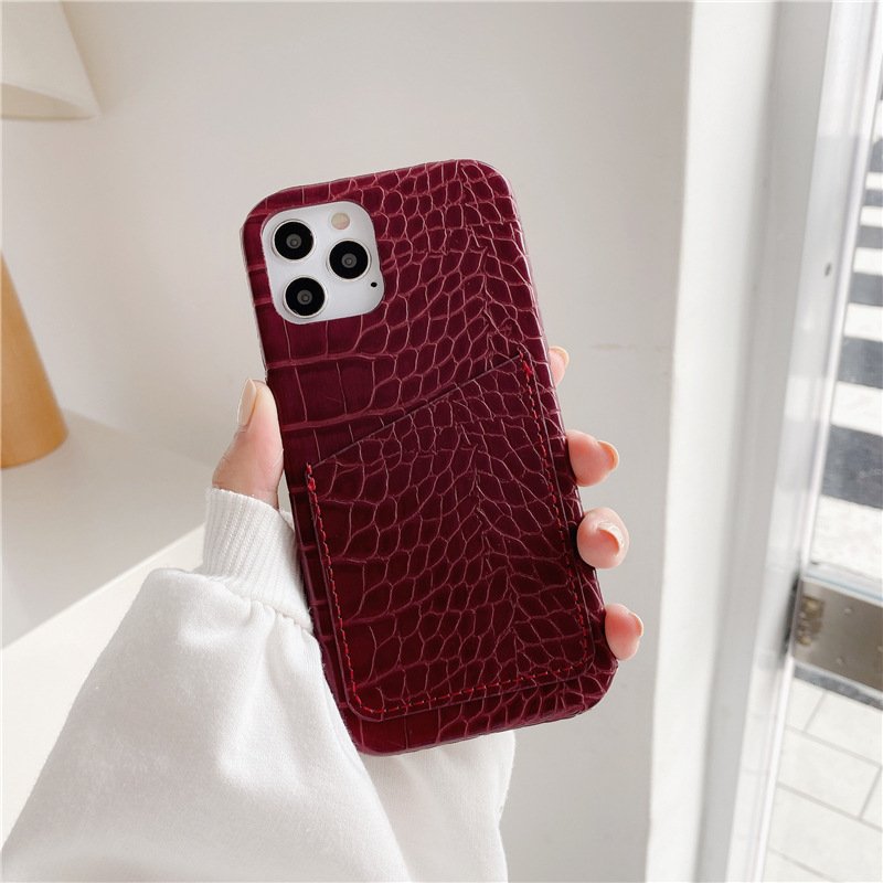 Luxury 3D crocodile skin Texture PU leather phone case For iPhone 15 14 13 12 11 Pro XS MAX XR Cool Card package cover