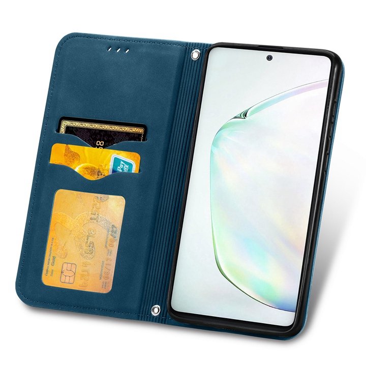 Cards Slot Retro Matte Magnetic Flip Leather Case For Samsung Galaxy S21 Plus S20 Ultra A41 A01 Core M01 A7 2018 Wallet Cover