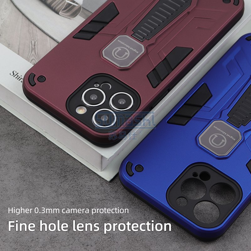 custom 2 in 1 tpu pc tridentt phone case with kickstand ring holder for iphone 16 15 16 15 14 13 for samsung mobile phone case