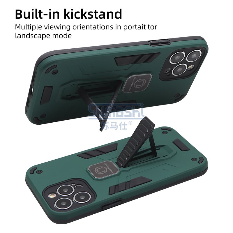 custom 2 in 1 tpu pc tridentt phone case with kickstand ring holder for iphone 16 15 16 15 14 13 for samsung mobile phone case