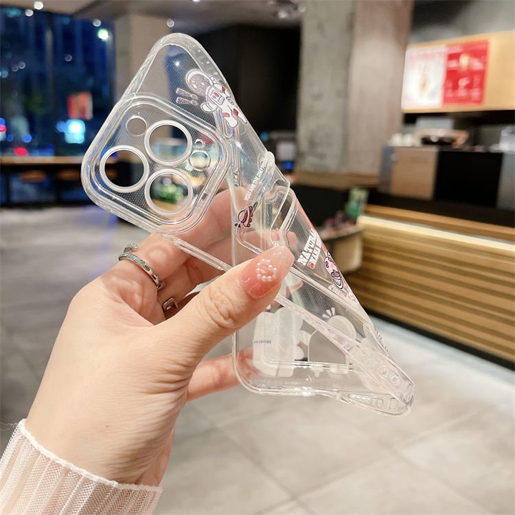 2023 New Painted Card Clear Soft TPU Mobile Phone Case For iPhone 15 14 13 12 11 Pro Max XS 7 8 plus Cartoon Space Flower Cover