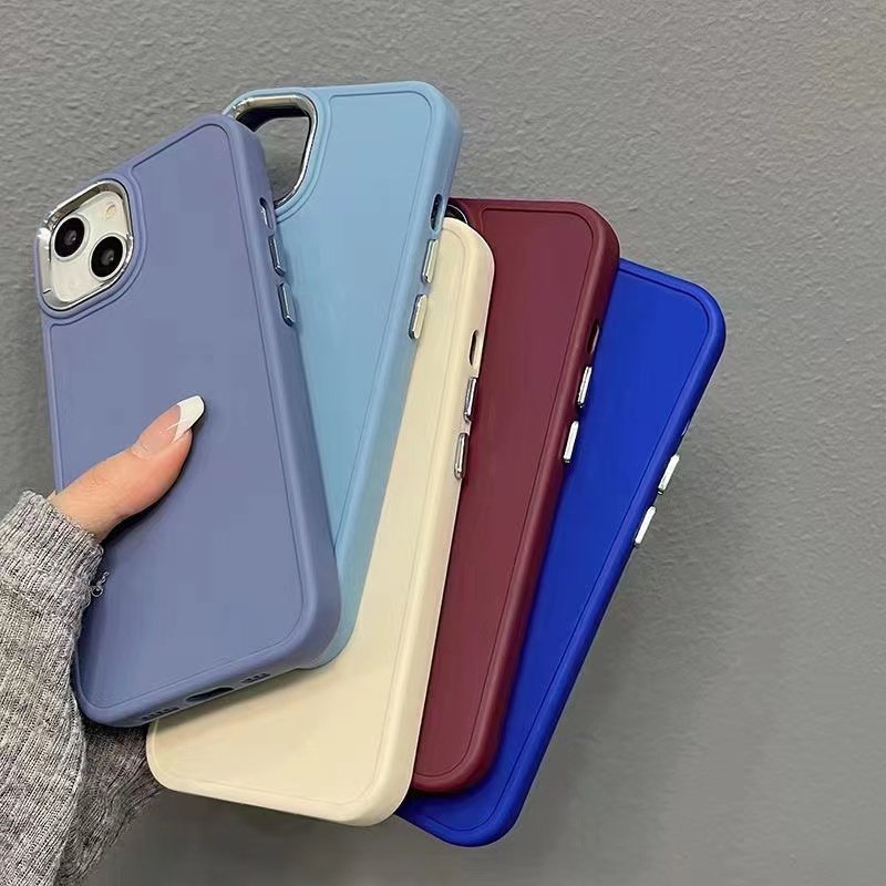 TPU material case is suitable for iPhone11 12 13 14 pro max electroplating lens TPU mobile phone protective case
