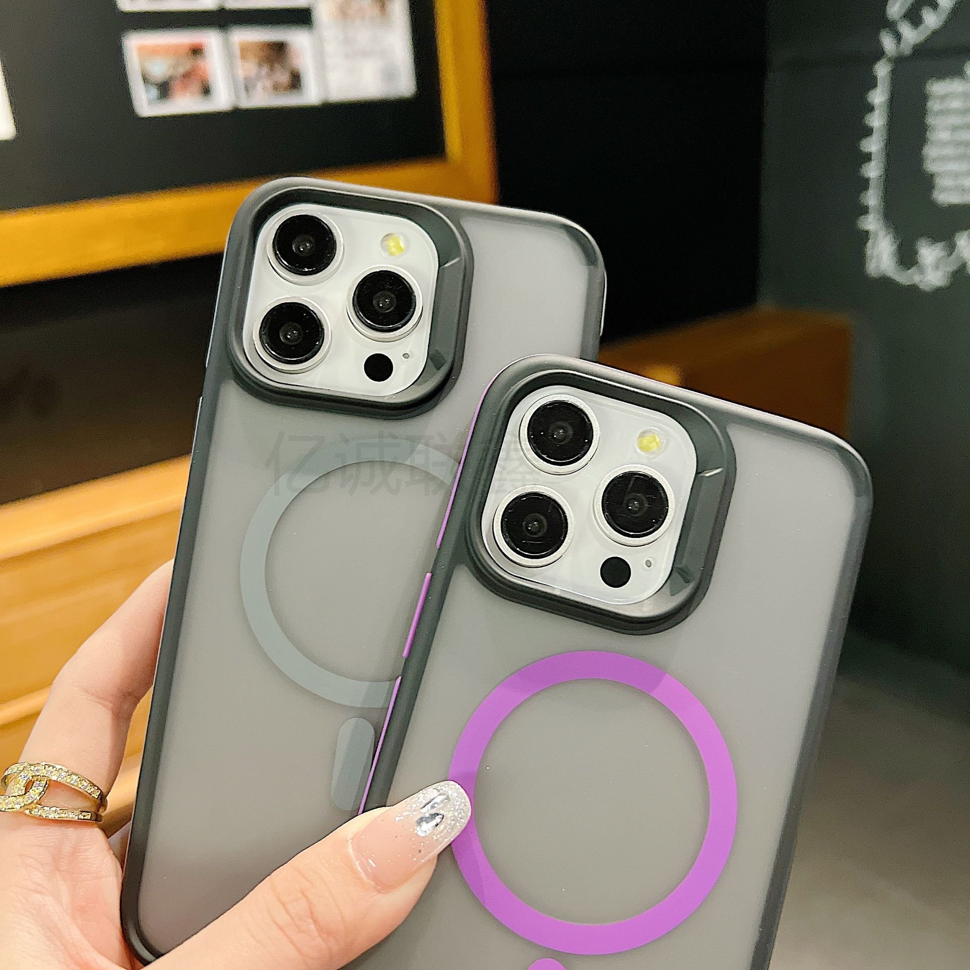 High quality advanced sense Frosted semi transparent Magnetic PC Mobile phone case for iphone 11 12 13 14 15 pro max