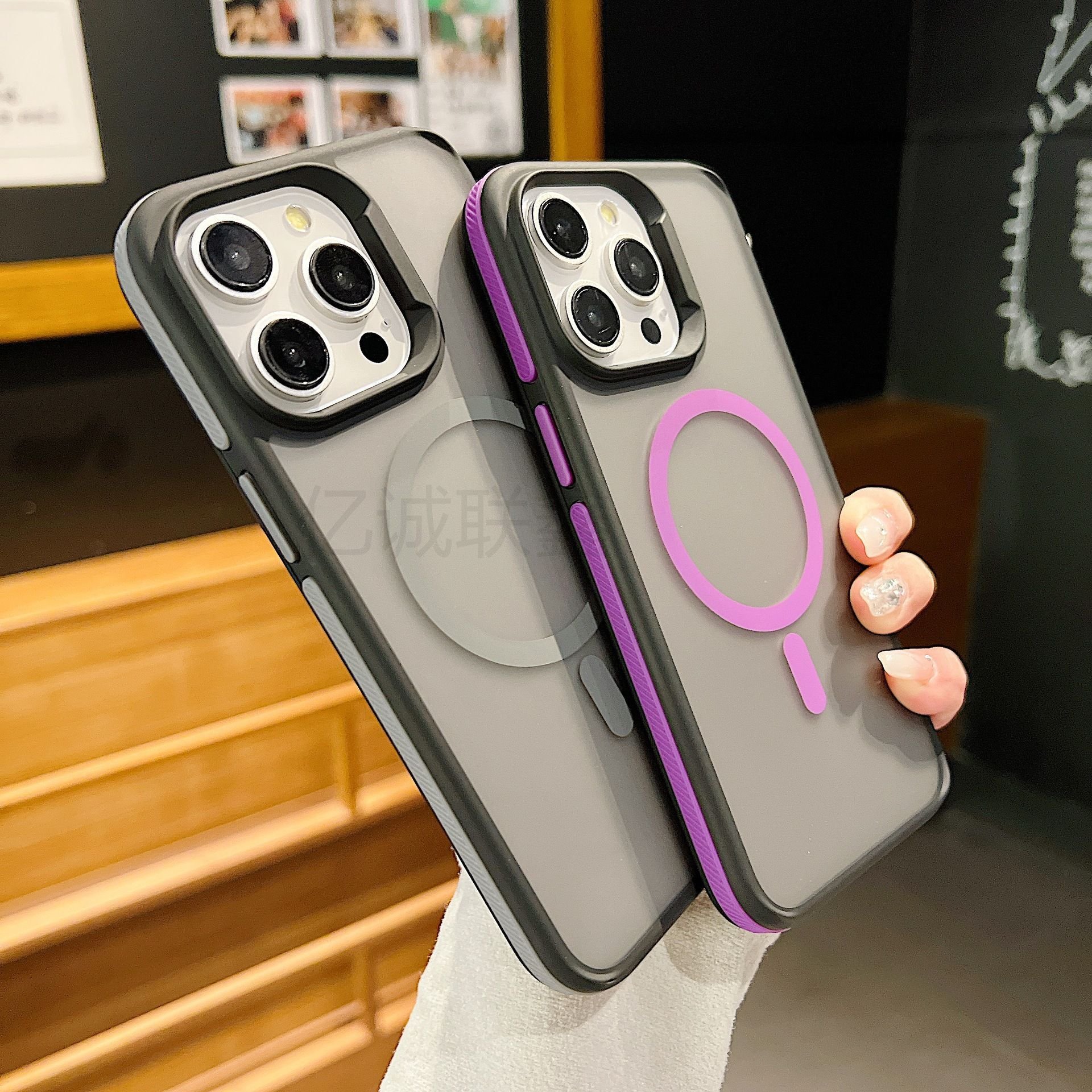 High quality advanced sense Frosted semi transparent Magnetic PC Mobile phone case for iphone 11 12 13 14 15 pro max