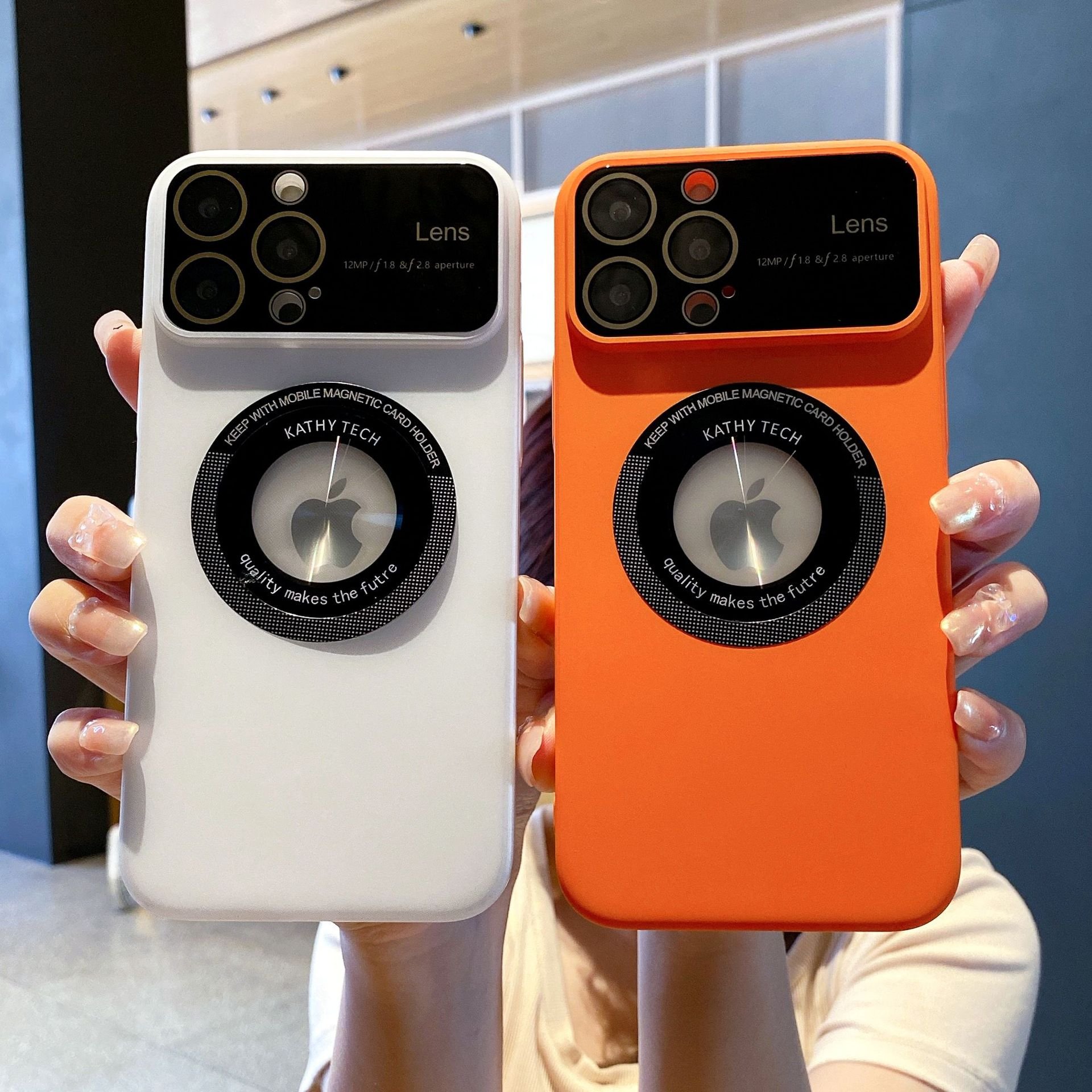 PC fuel injection large window magnetic phone case For iPhone16Pro 15promax 12/13/14pro leakage standard frosted case 16plus