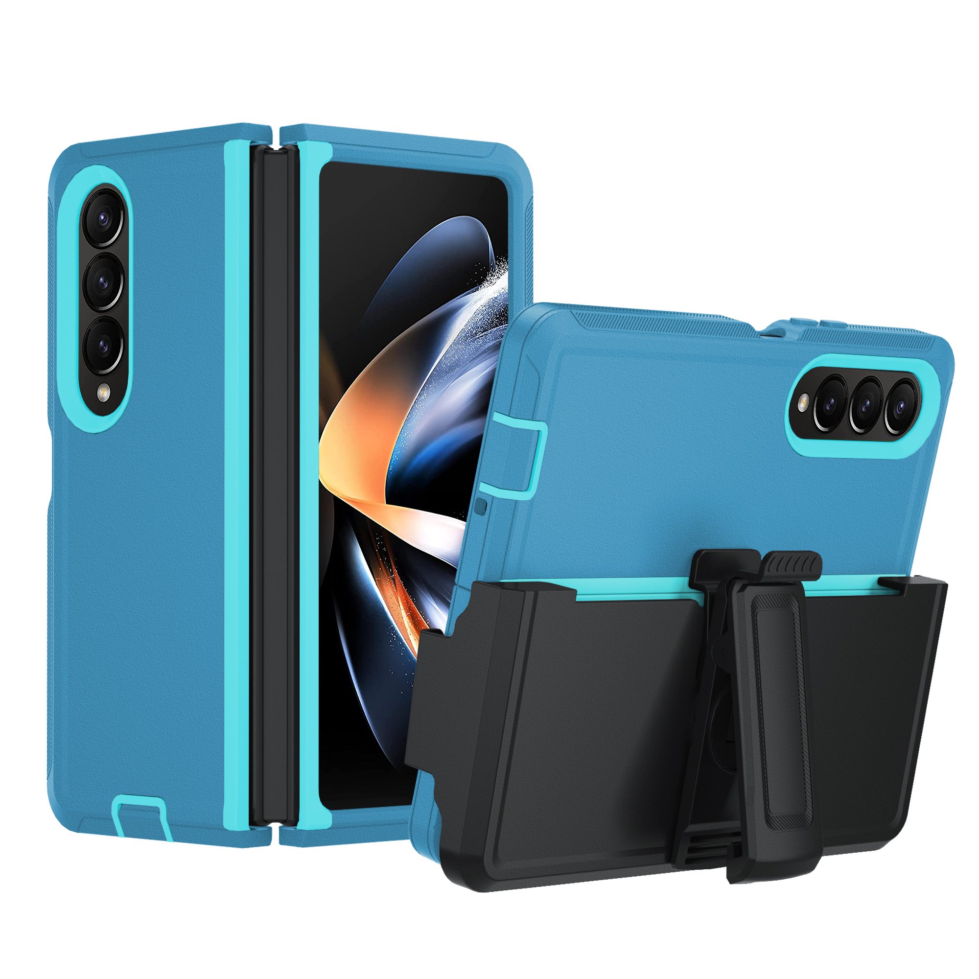 new arrival defender kickstand phone case for samsung z fold 6 5 4 5g belt clip holster Case for samsung z fold 3 5g
